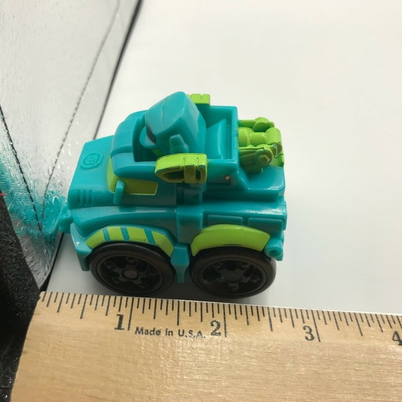 Transformers Rescue Bots Academy Mini Bot Racers Hoist Blue Green Robot Car Only - Picture 7 of 7
